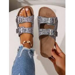 Buckle Strap Slippers With Wooden Sole. - Image 4