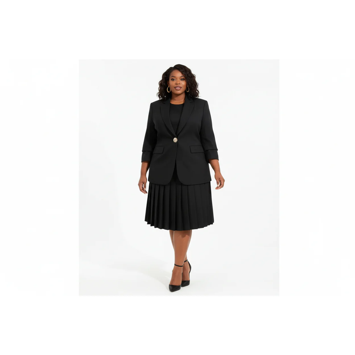 Business Blazer Jacket & Pencil Dress Suit Sets - Image 3