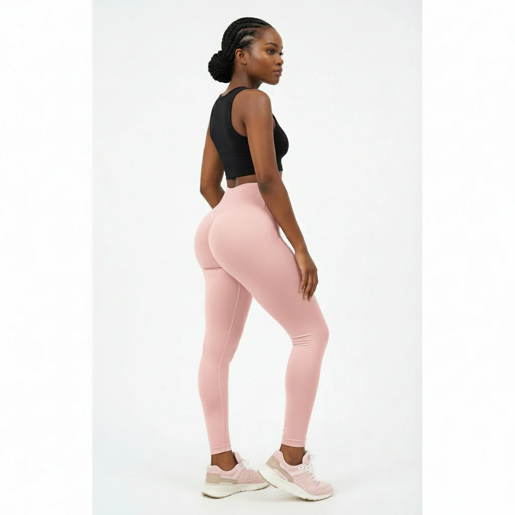 Butt Lift Gym Tights Ribbed Booty Butt Scrunch Leggings. - Image 10