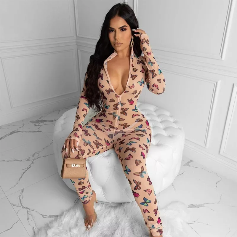 Butterfly Print Jumpsuits - Image 7