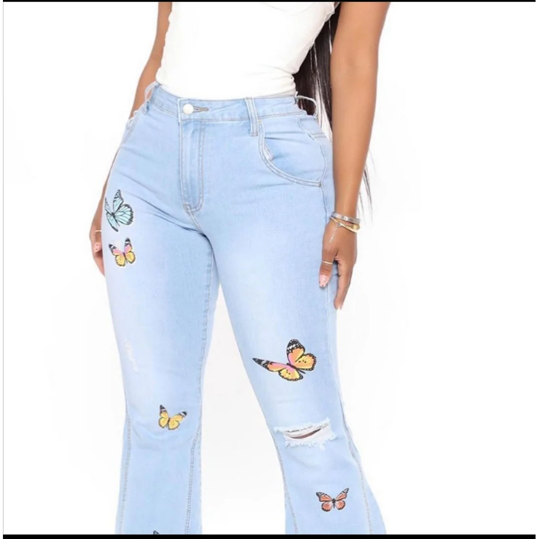 Butterfly Print Palaza Pants - Image 3