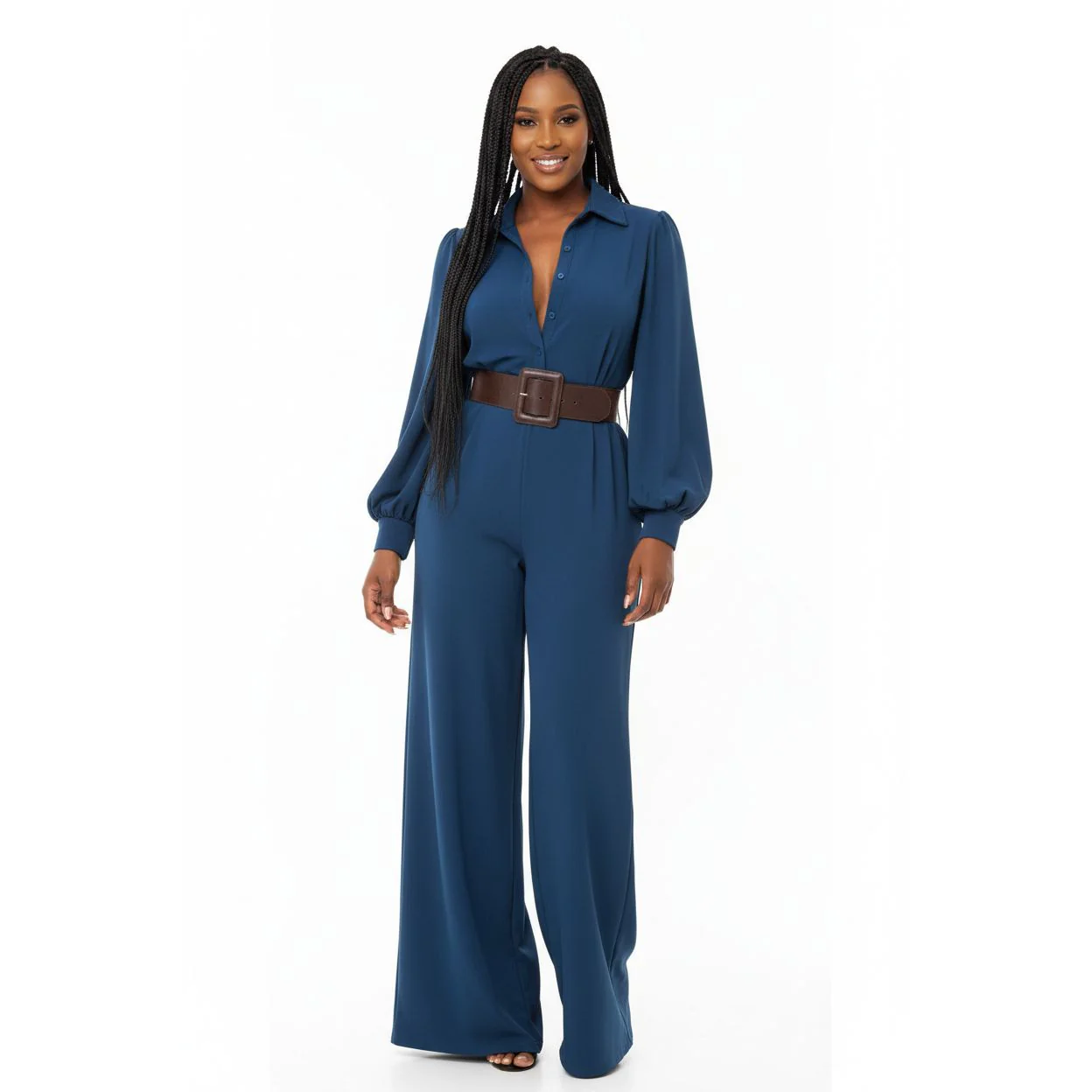 Button Detailed Overall Jumpsuit