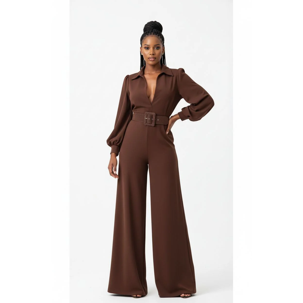 Button Detailed Overall Jumpsuit - Image 2