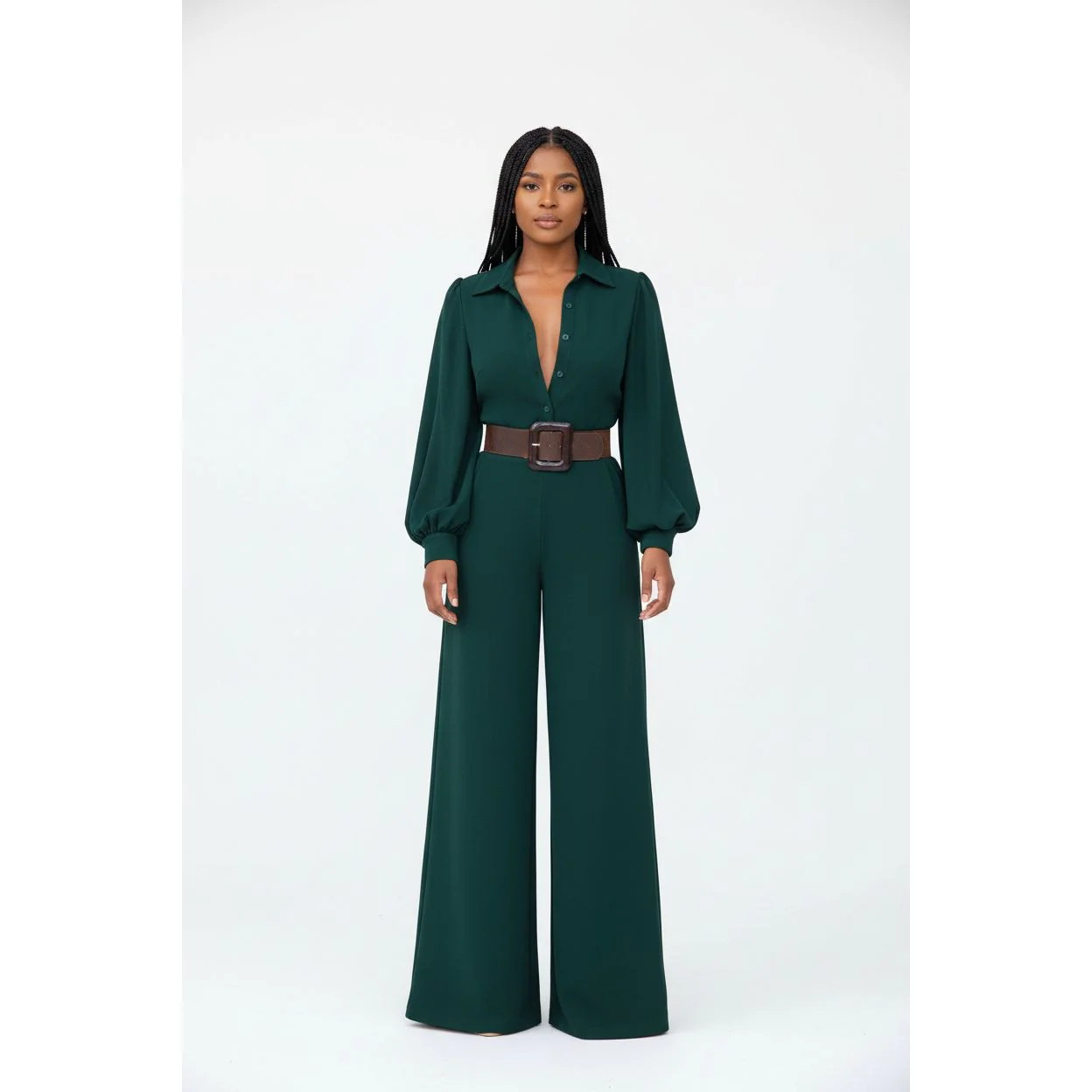 Button Detailed Overall Jumpsuit - Image 3