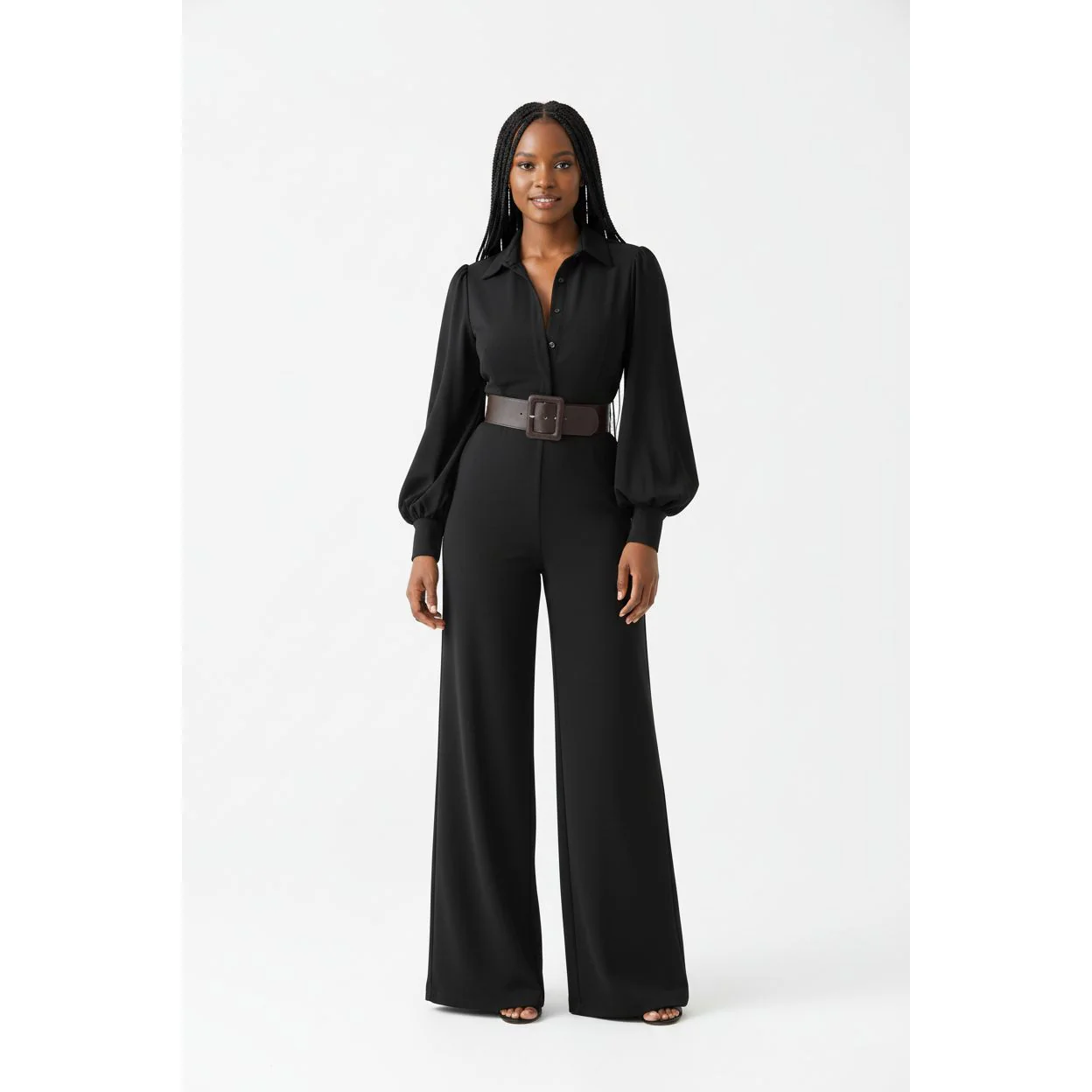 Button Detailed Overall Jumpsuit - Image 4