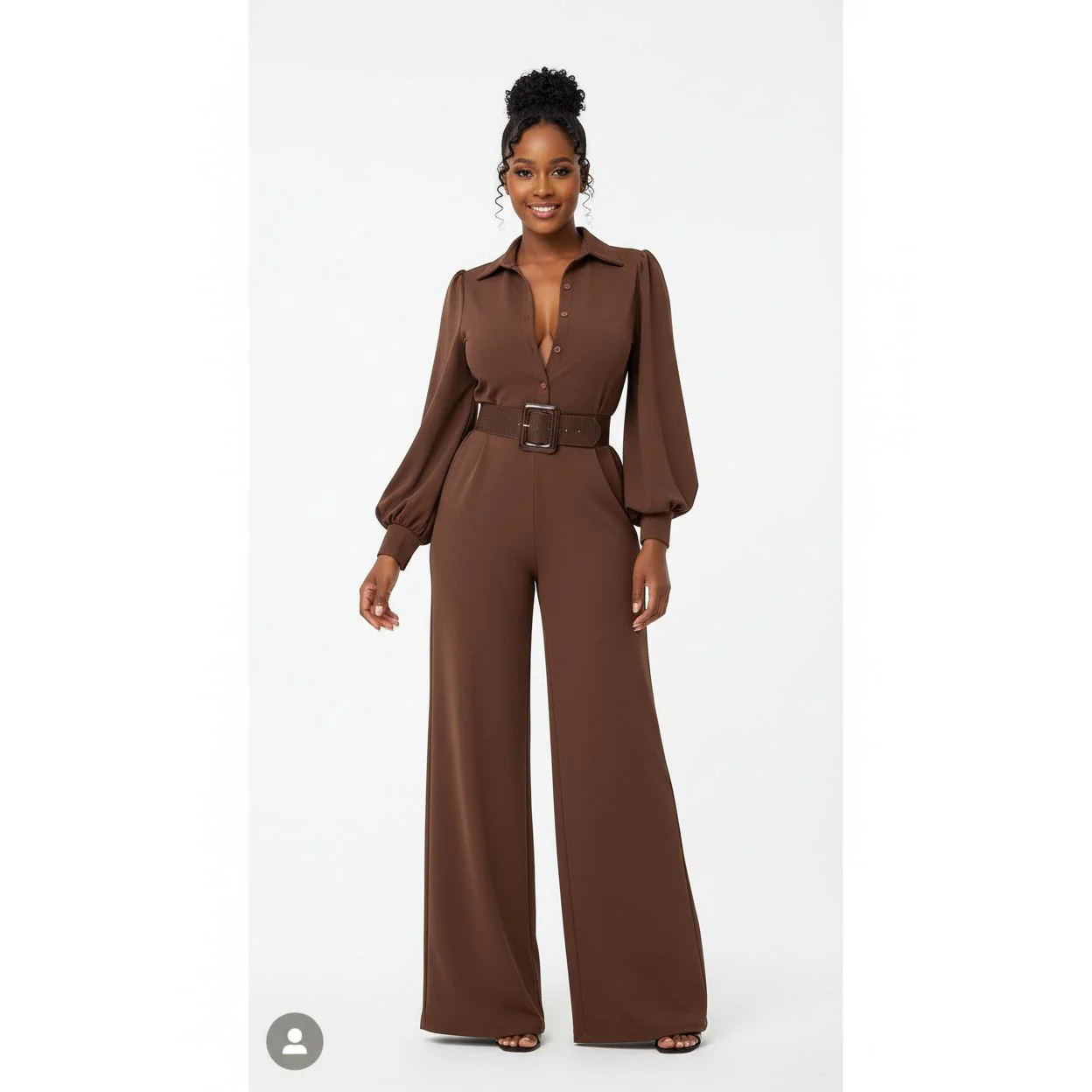 Button Detailed Overall Jumpsuit - Image 5