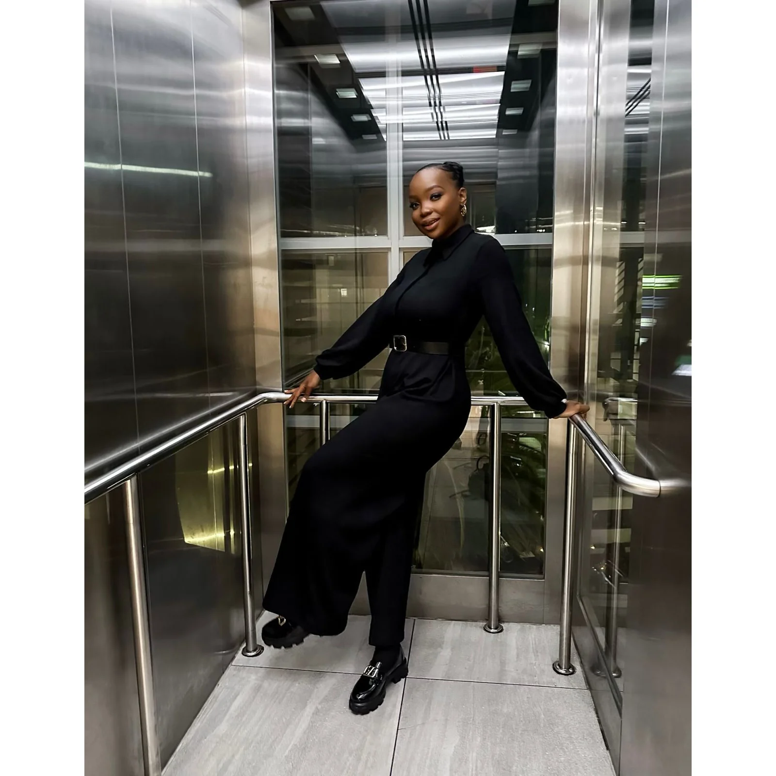 Button Detailed Overall Jumpsuit - Image 6