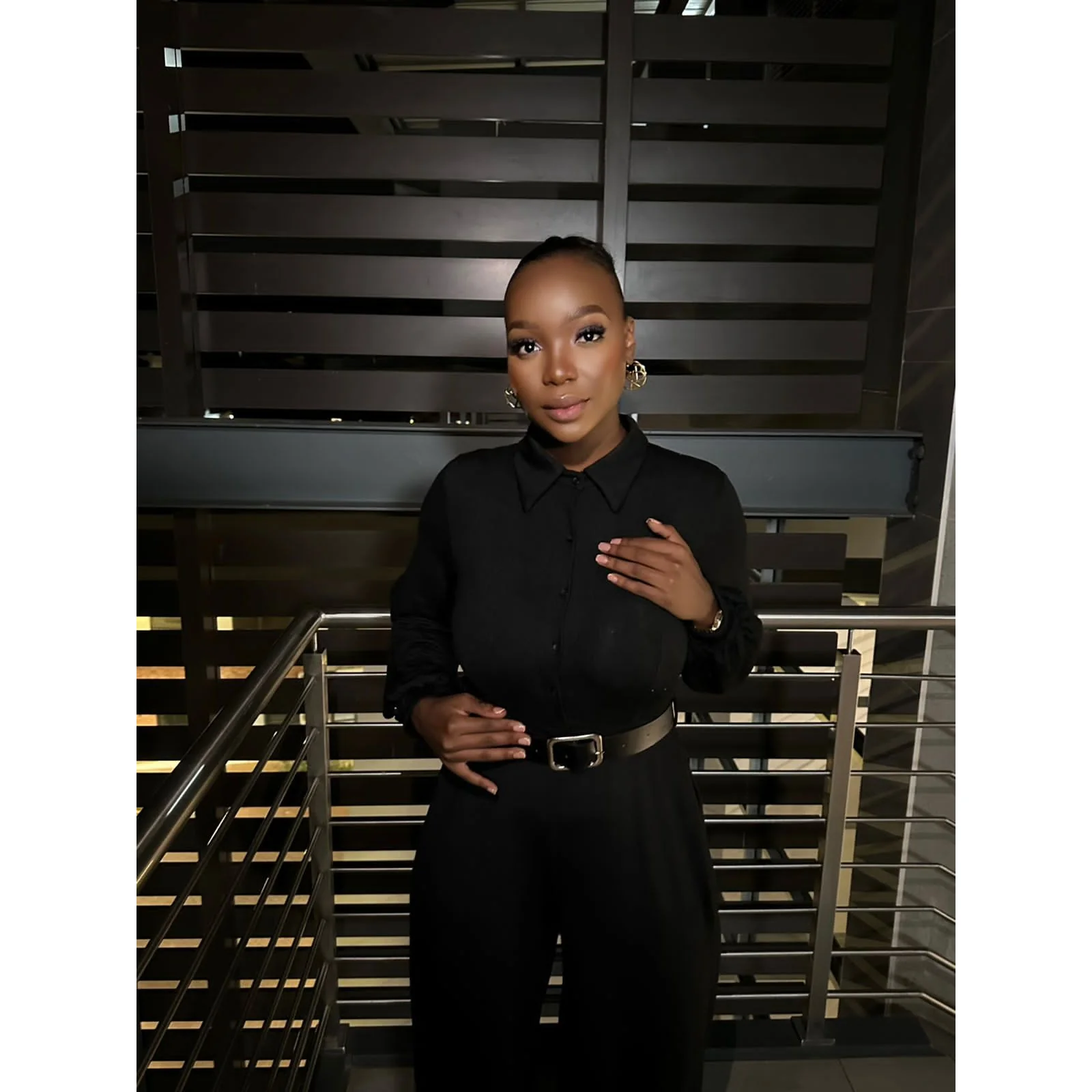 Button Detailed Overall Jumpsuit - Image 9