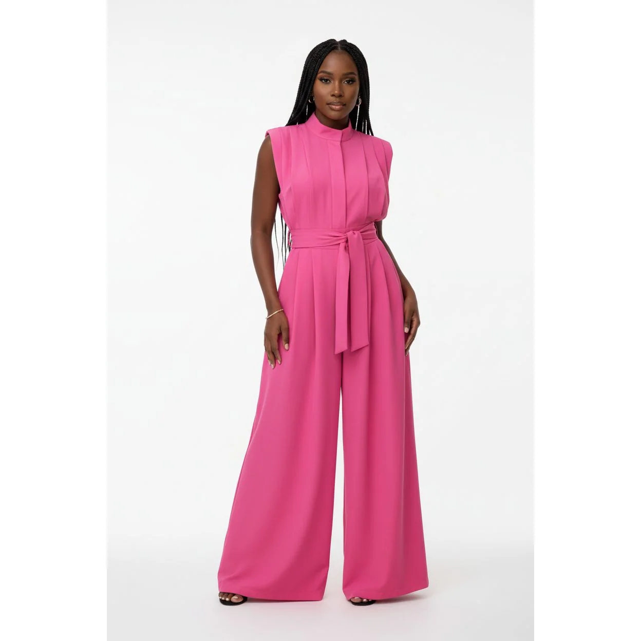 Button Detailed Palazzo Jumpsuit