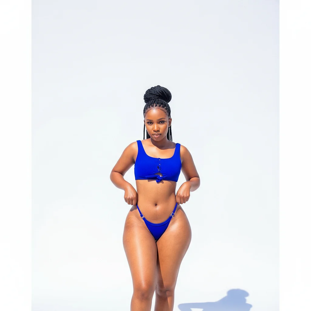 button tie bikini set - Image 4