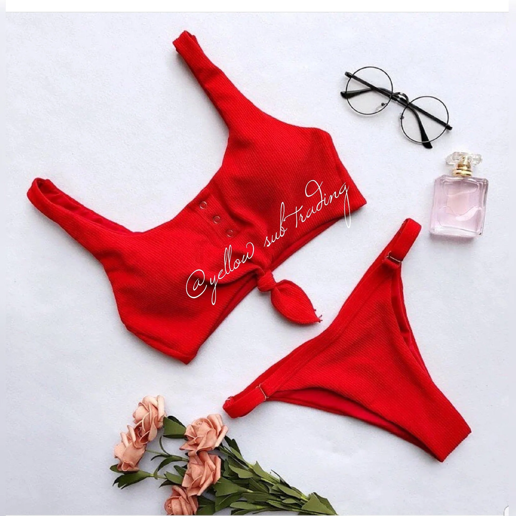 button tie bikini set - Image 7
