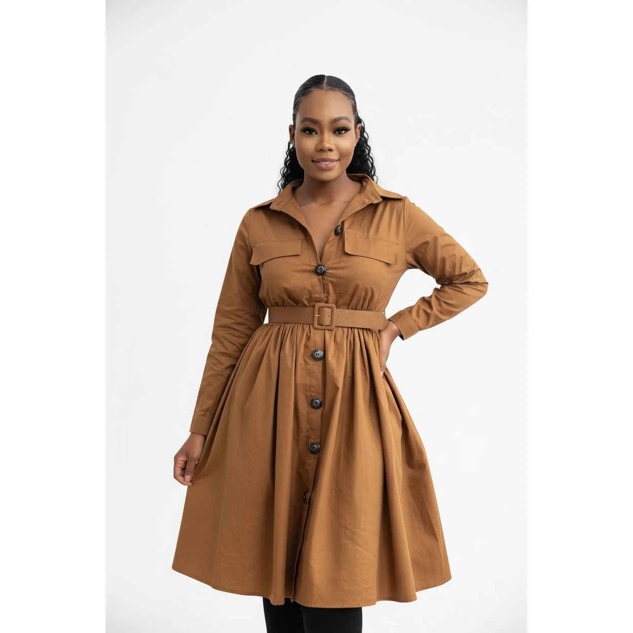 Button Up Shirt Dress - Image 2