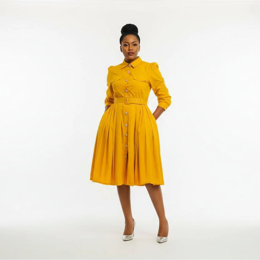 Button Up Shirt Dress - Image 2
