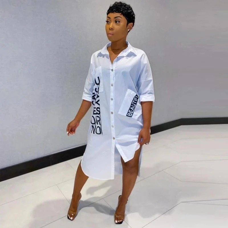 Button Up Shirt Dress - Image 3