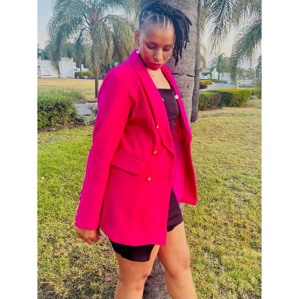 Buttoned Double Breasted Blazer - Image 9