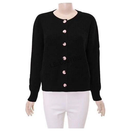 Buttoned Knitted Long Sleeve Top - Image 8