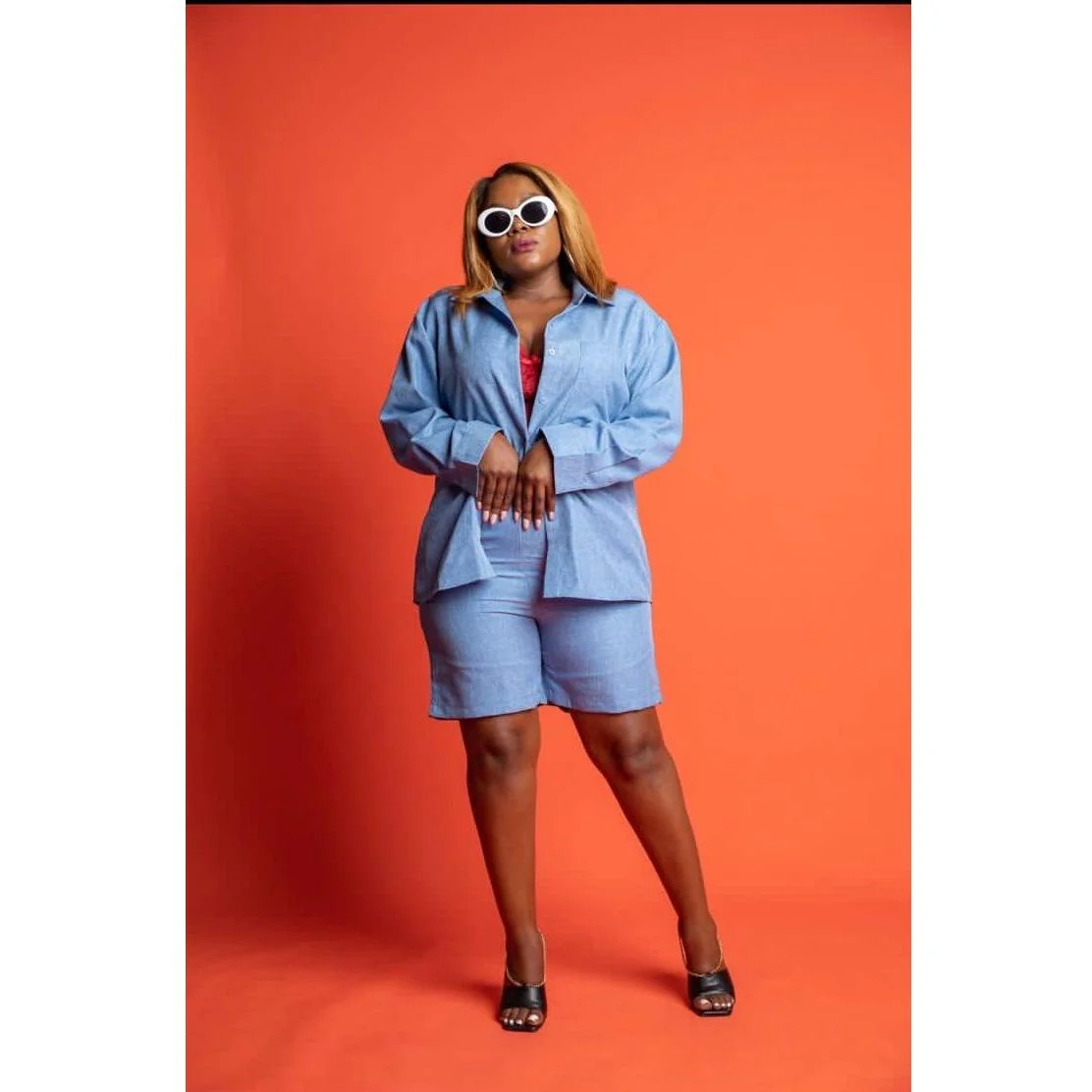 Buttoned Solid Color Set - Image 4