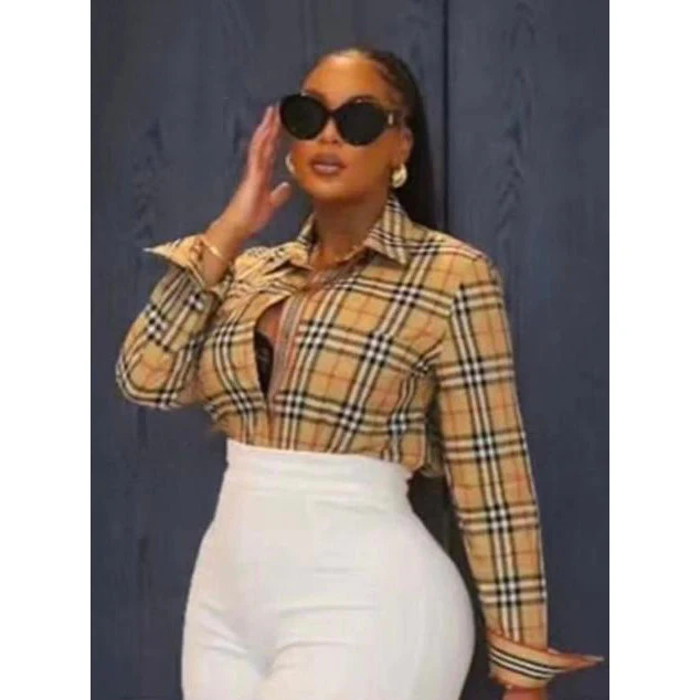 Long Sleeve Plaid Shirt - Image 3