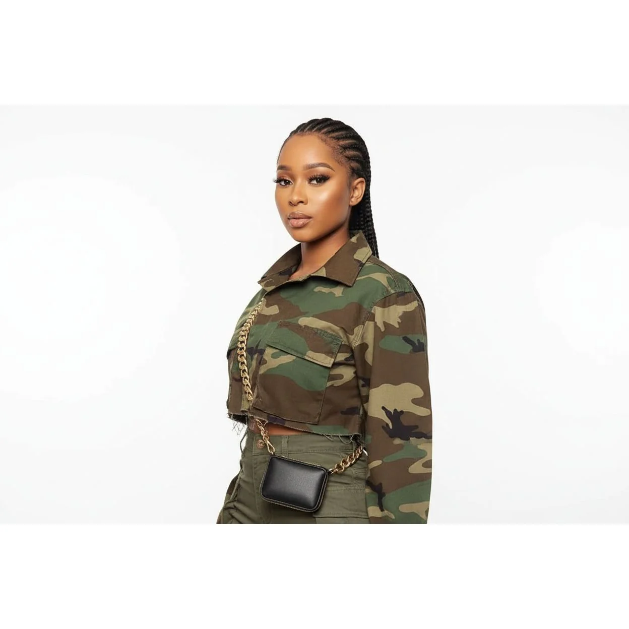 Camo Print Long Sleeve Jacket