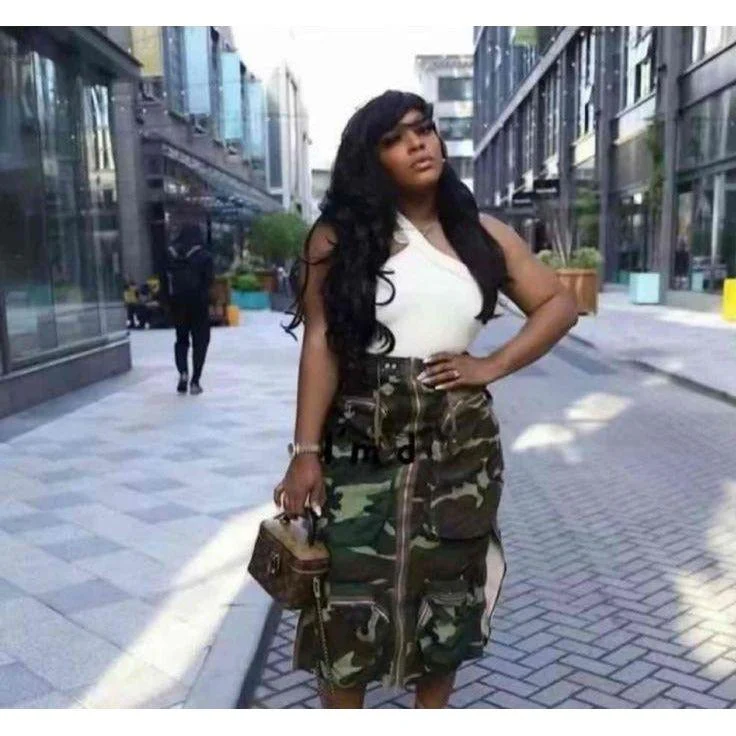 Camouflage Cargo Skirt - Image 3