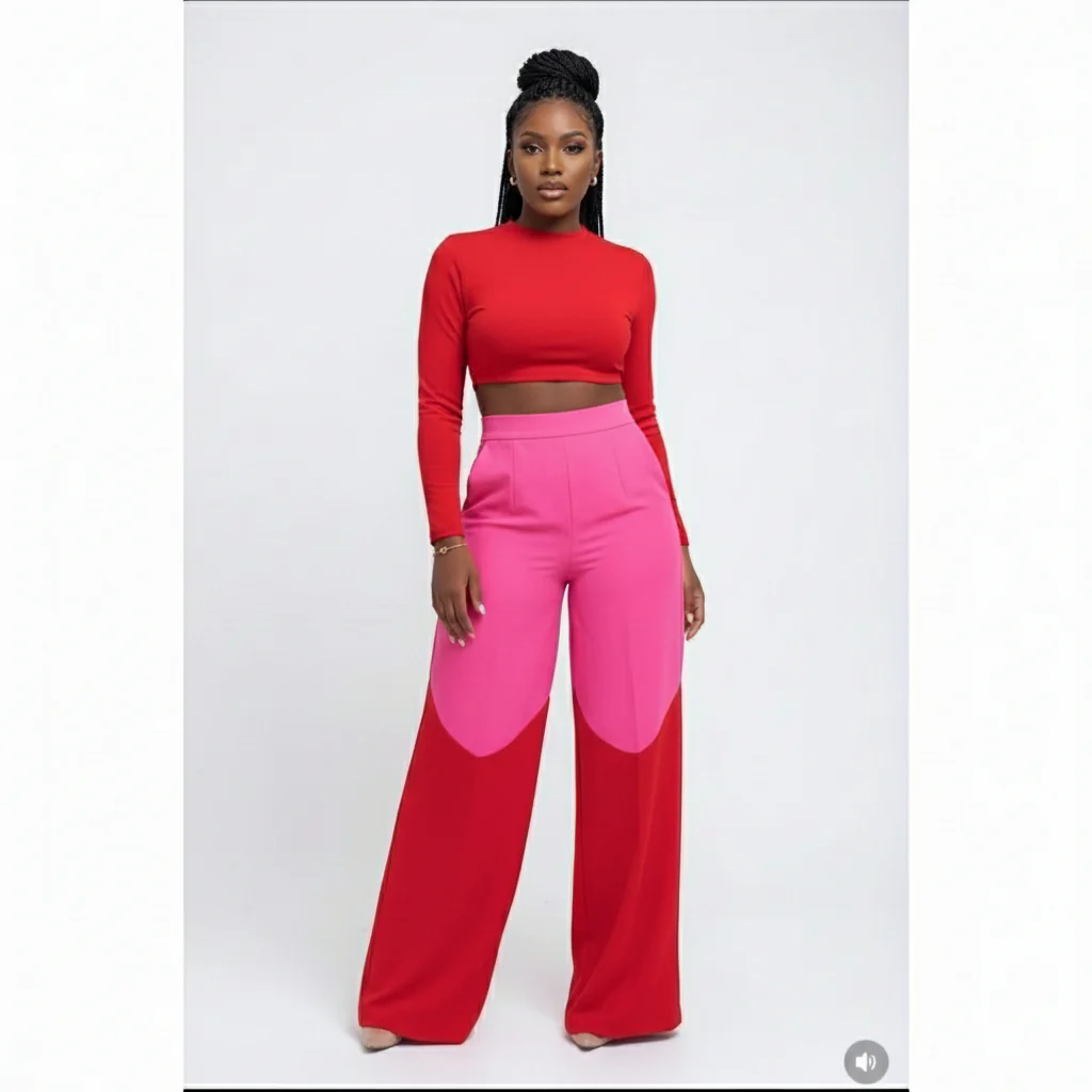 Candy Colour Palazzo Pants - Image 4