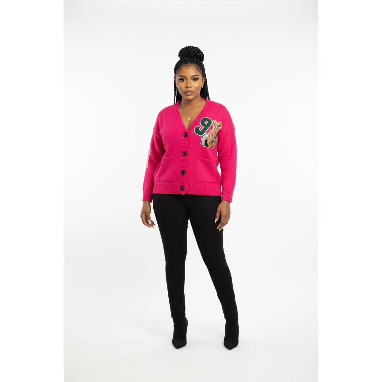 Cardigan V-neck Long Sleeve Soft Knitted Coat - Image 5
