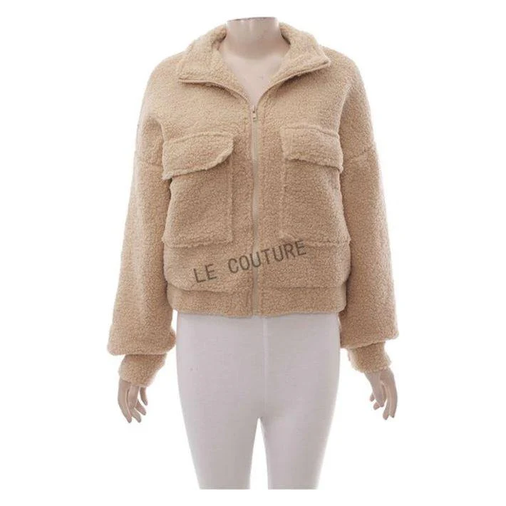 Cargo Long Sleeve Woolen Jacket - Image 2