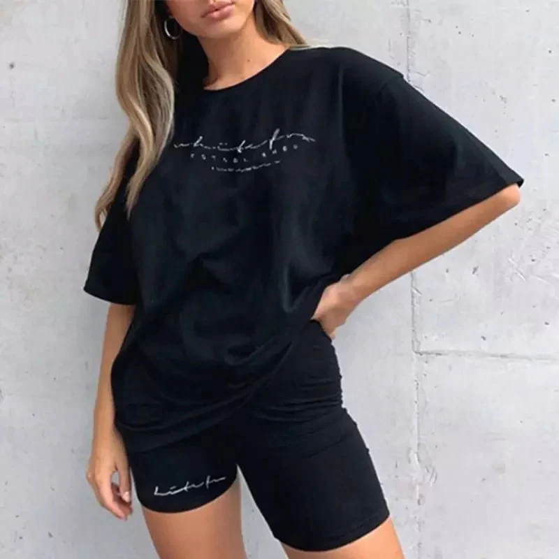 Casual Basic Oversize Shirt and Shorts Set - Image 3