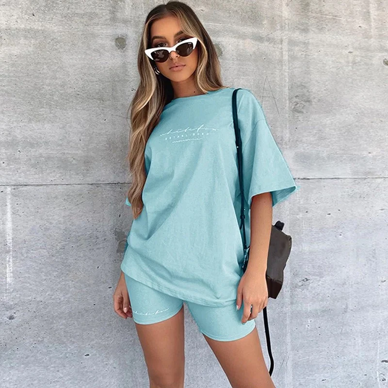 Casual Basic Oversize Shirt and Shorts Set - Image 4