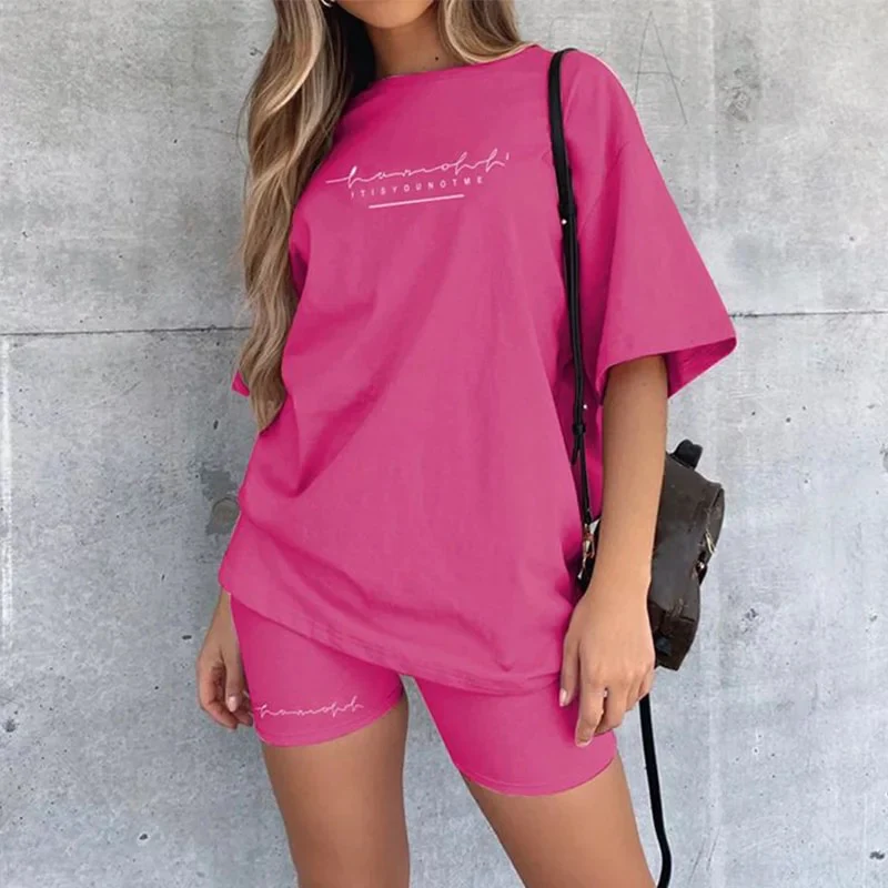 Casual Basic Oversize Shirt and Shorts Set - Image 5