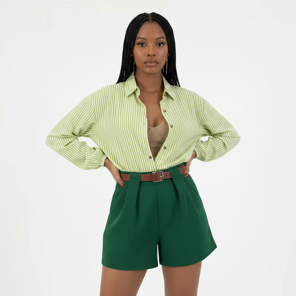 Casual Cargo Shorts High Waist Pants.