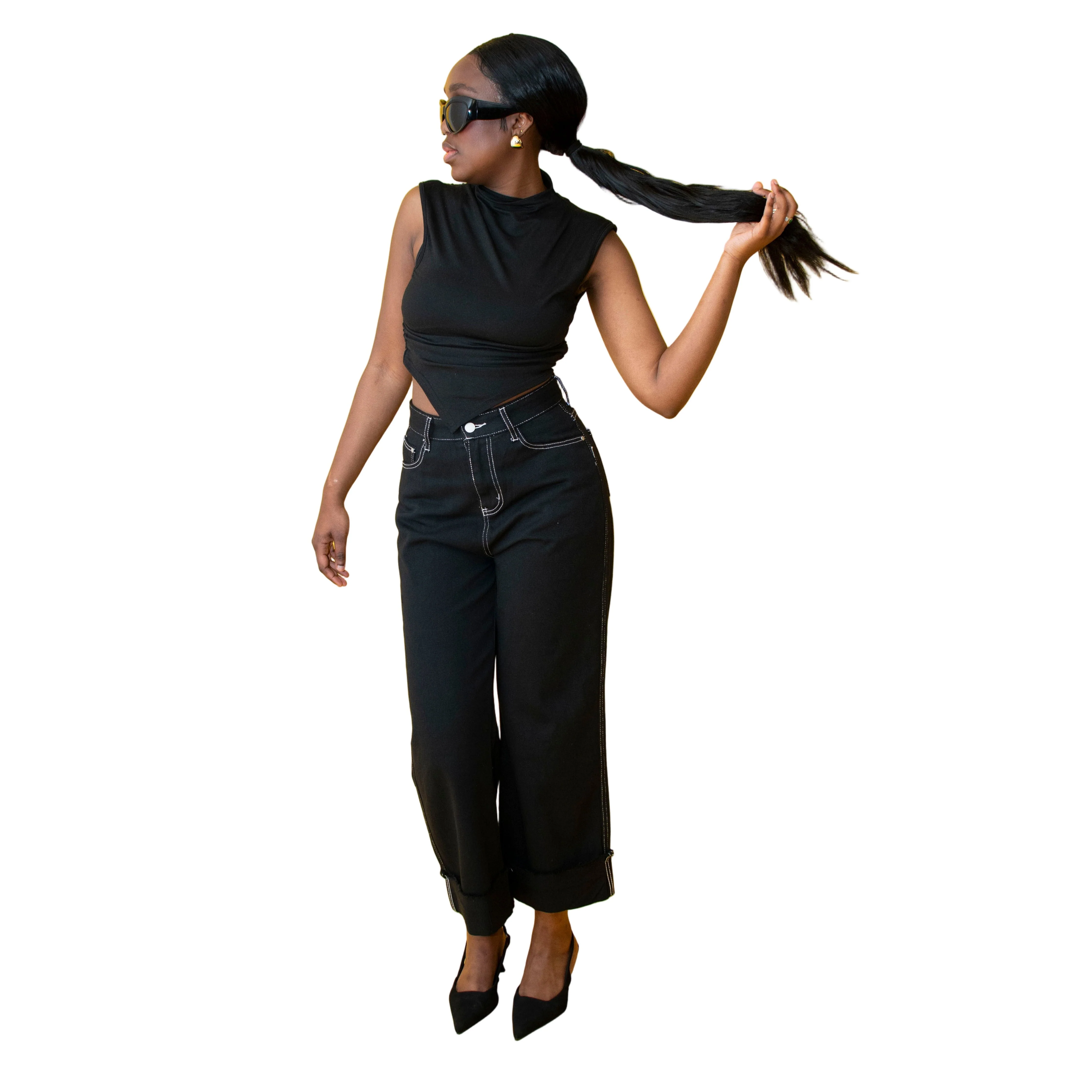 Casual Flare Cargo Pants - Image 2