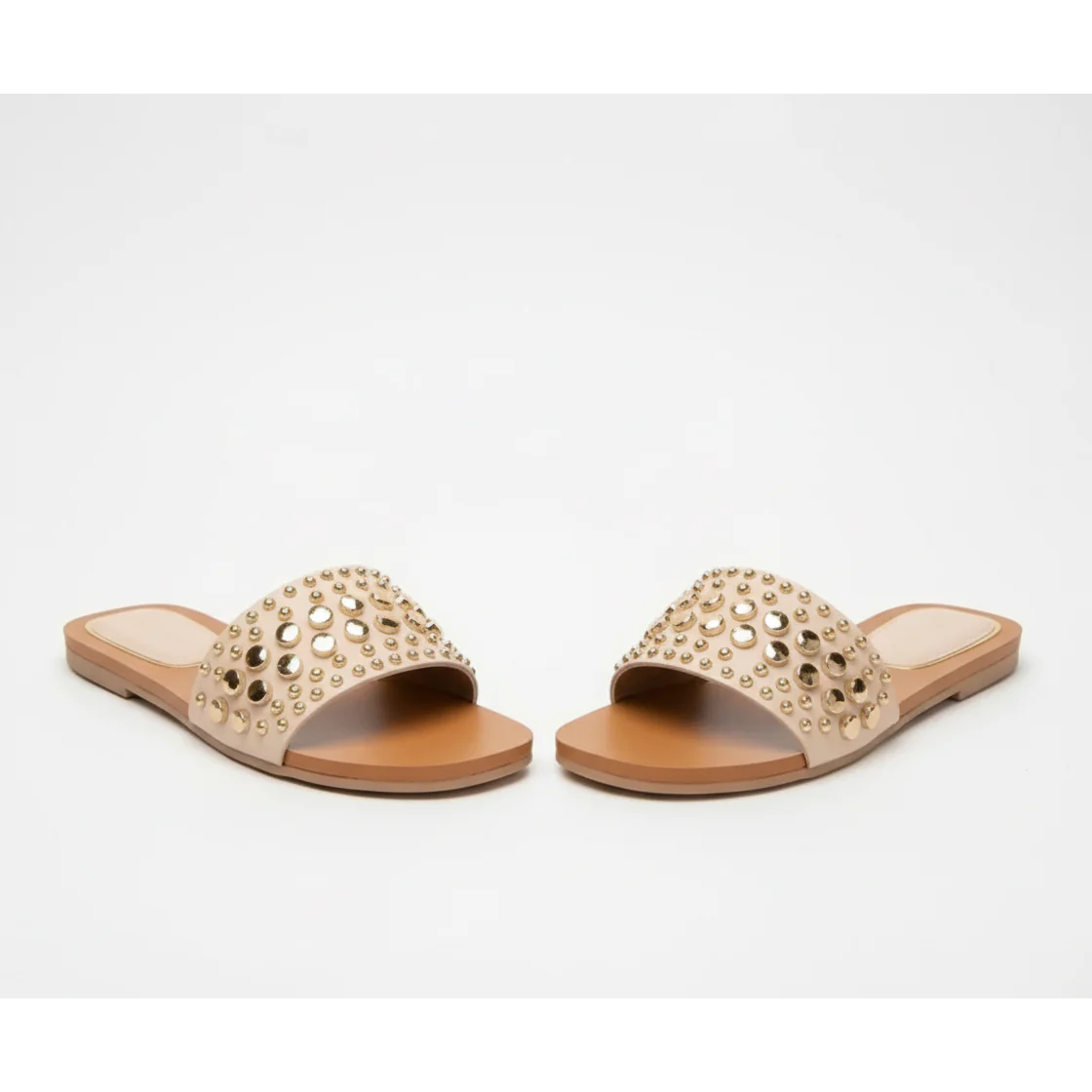 Casual Gold Flat Sandals - Image 3