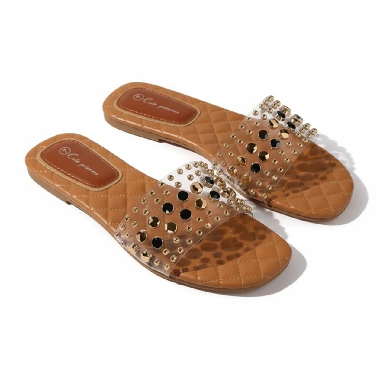 Casual Gold Flat Sandals - Image 4