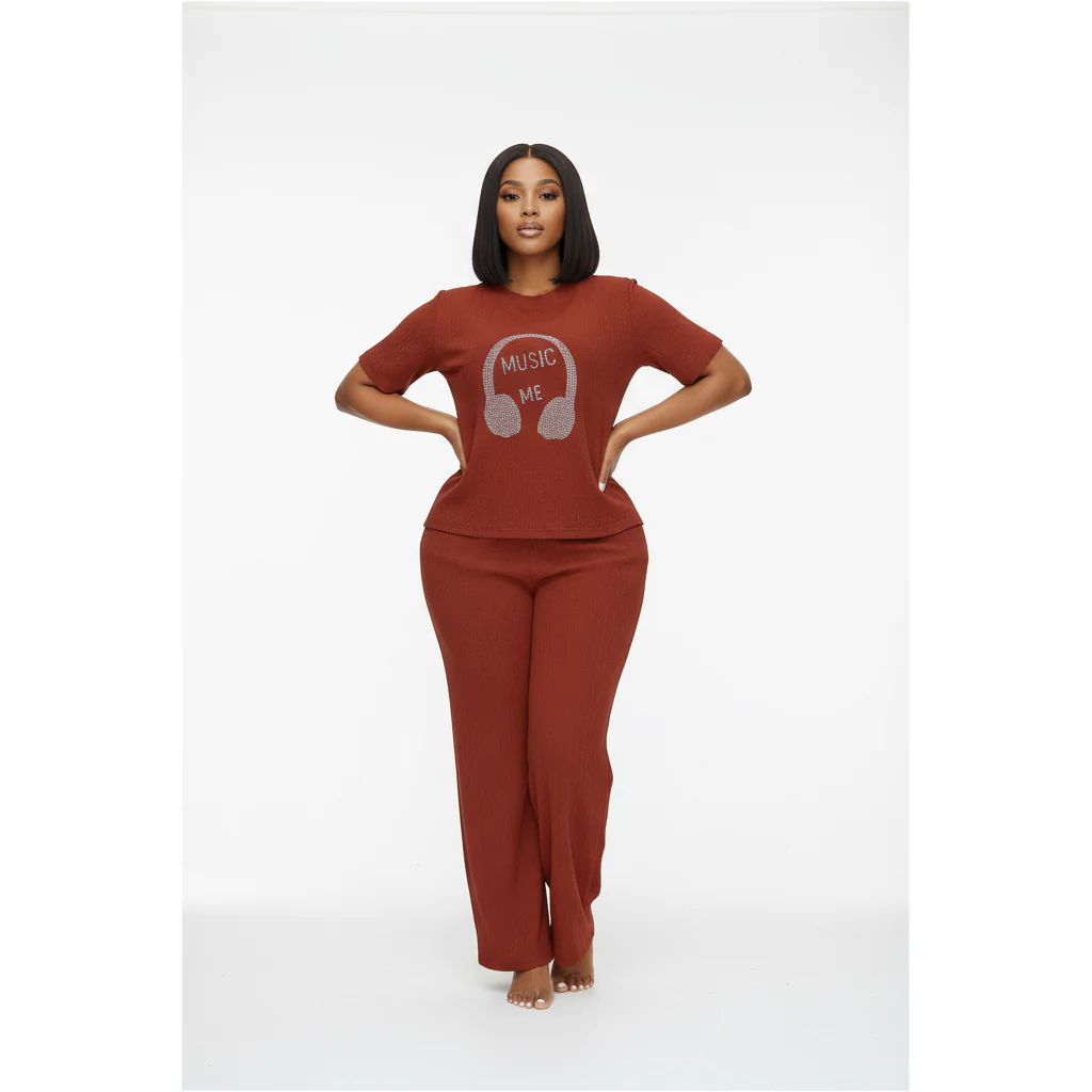 Casual Headphones Printed 2 Piece Set - Image 3