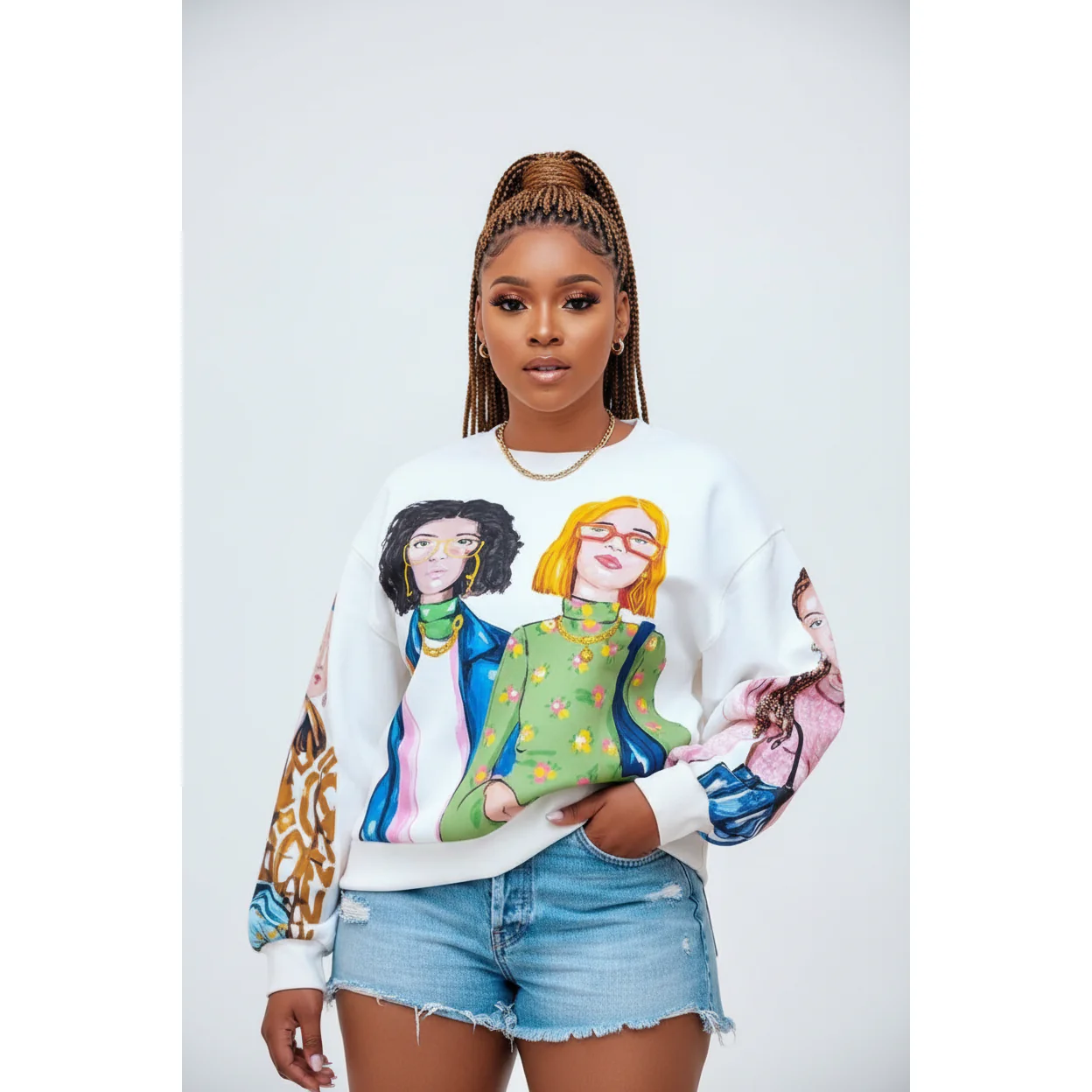 Streetwear graffiti print sweatshirts - Image 2