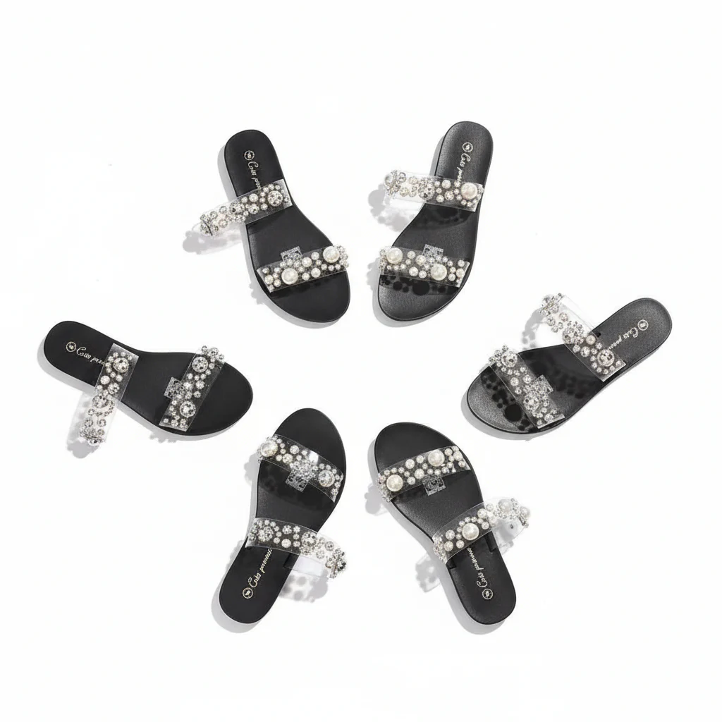 Casual Pearls Flat Sandals - Image 3