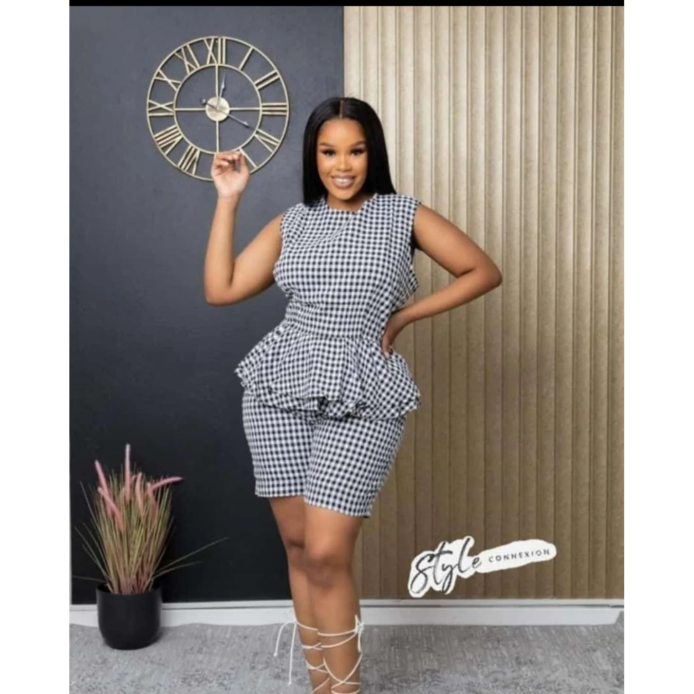 Casual Short Sleeve with Tight Short Outfit Set - Image 2