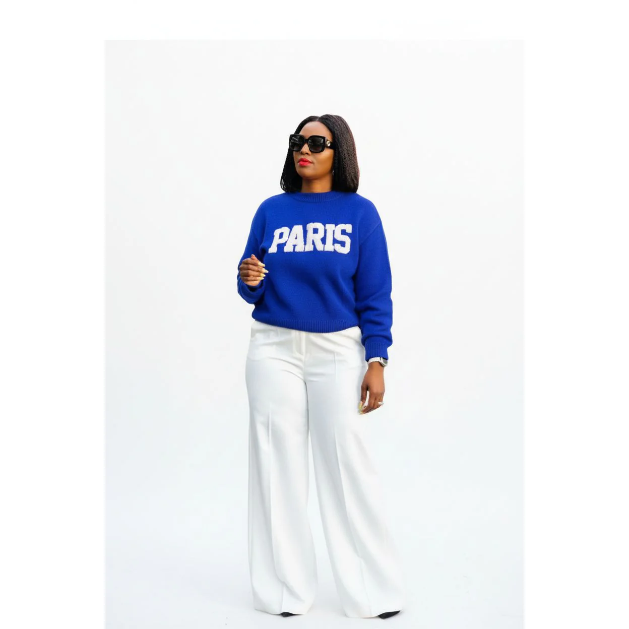 Round Neck Paris France Gift Sweatshirt Top.