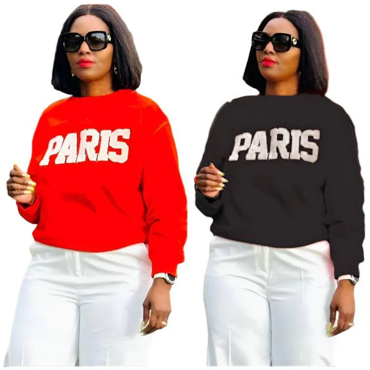 Round Neck Paris France Gift Sweatshirt Top. - Image 4