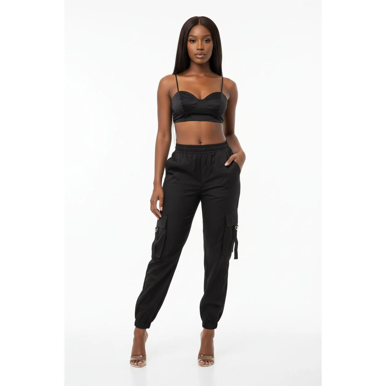Casual Solid Color Top and Pant Set - Image 4