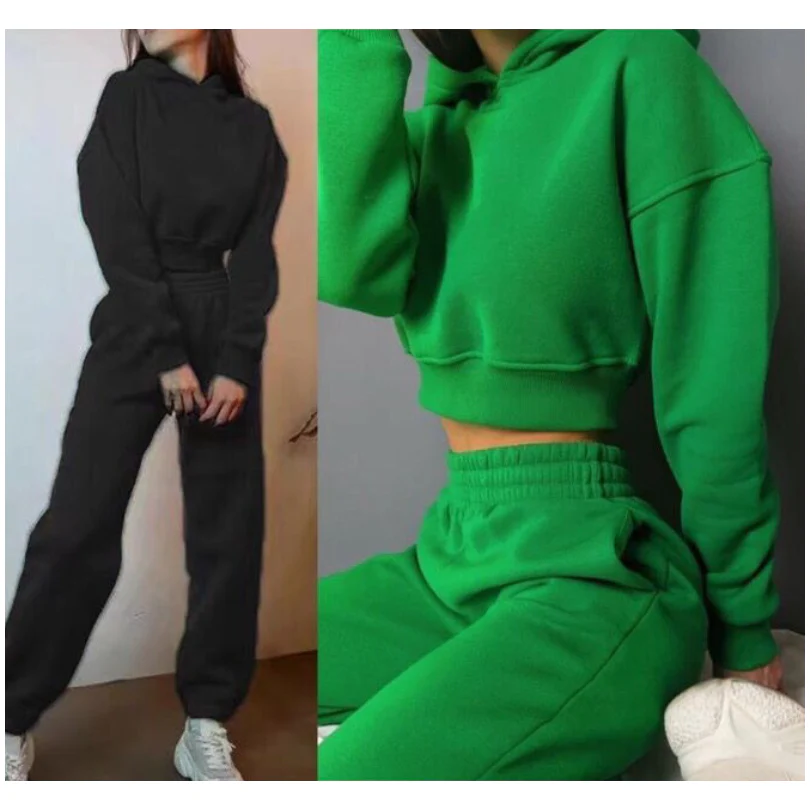 Casual Solid Color Tracksuits - Image 3