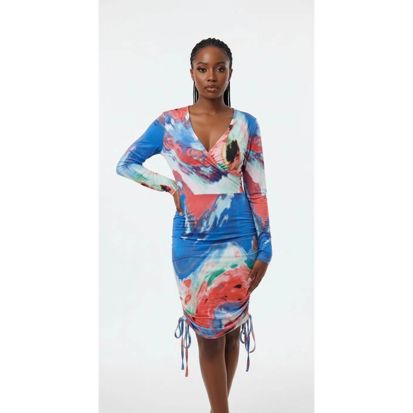 Casual V-Neck Dress - Image 2