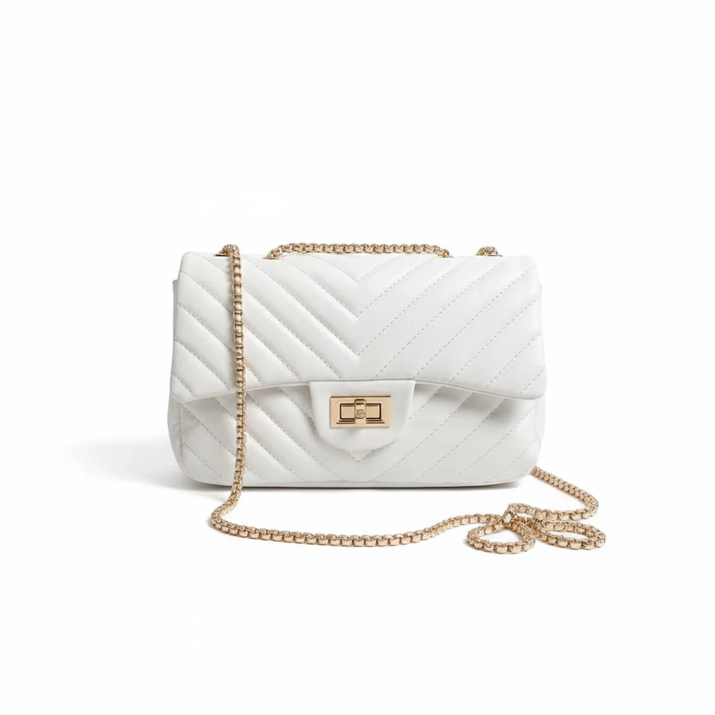 Chain Crossbody Shoulder Square Bag.