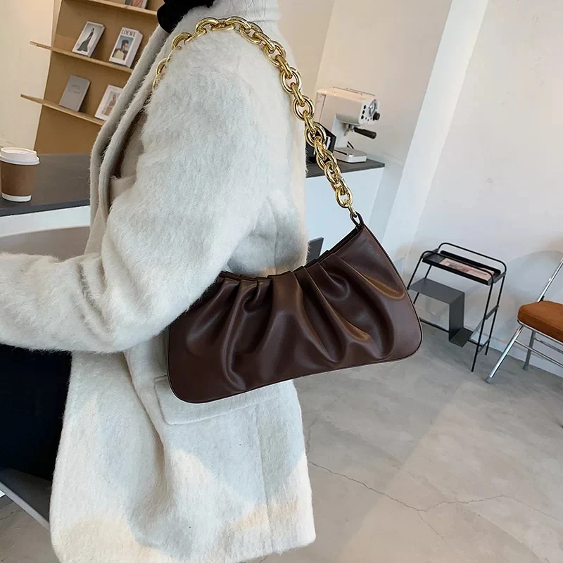 Chain Folds Designer Shoulder Bags - Image 13