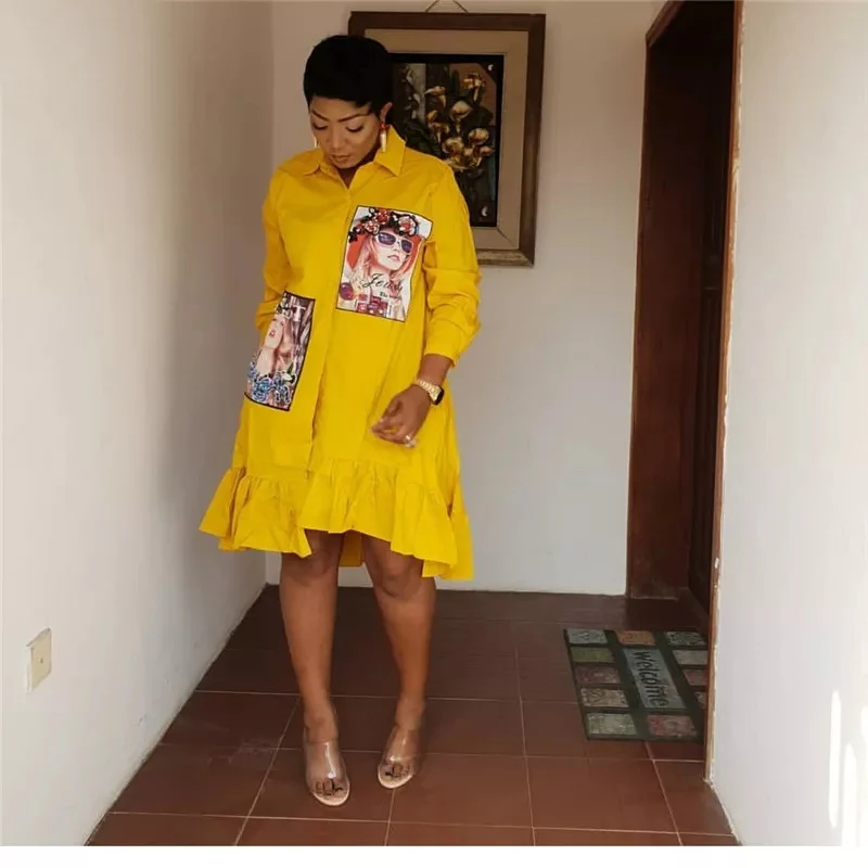 Character Print Shirt Dress - Image 2