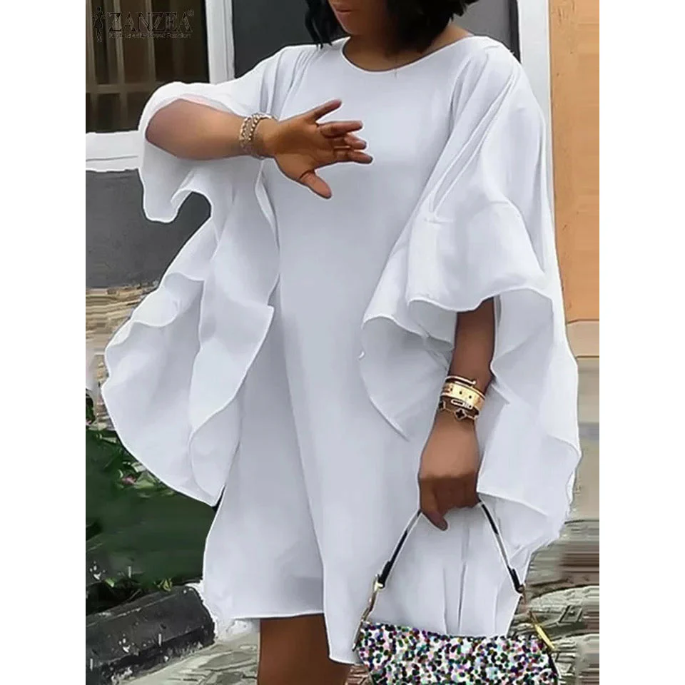 Chic Loose Flounce Knee Length Dress - Image 2