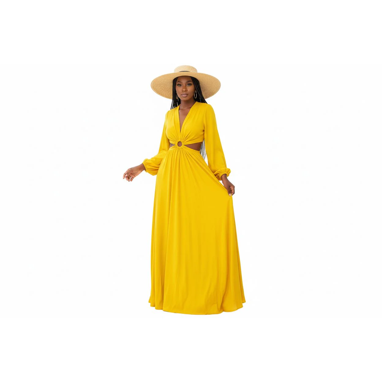 Chiffon Cut Out Maxi Dress - Image 2