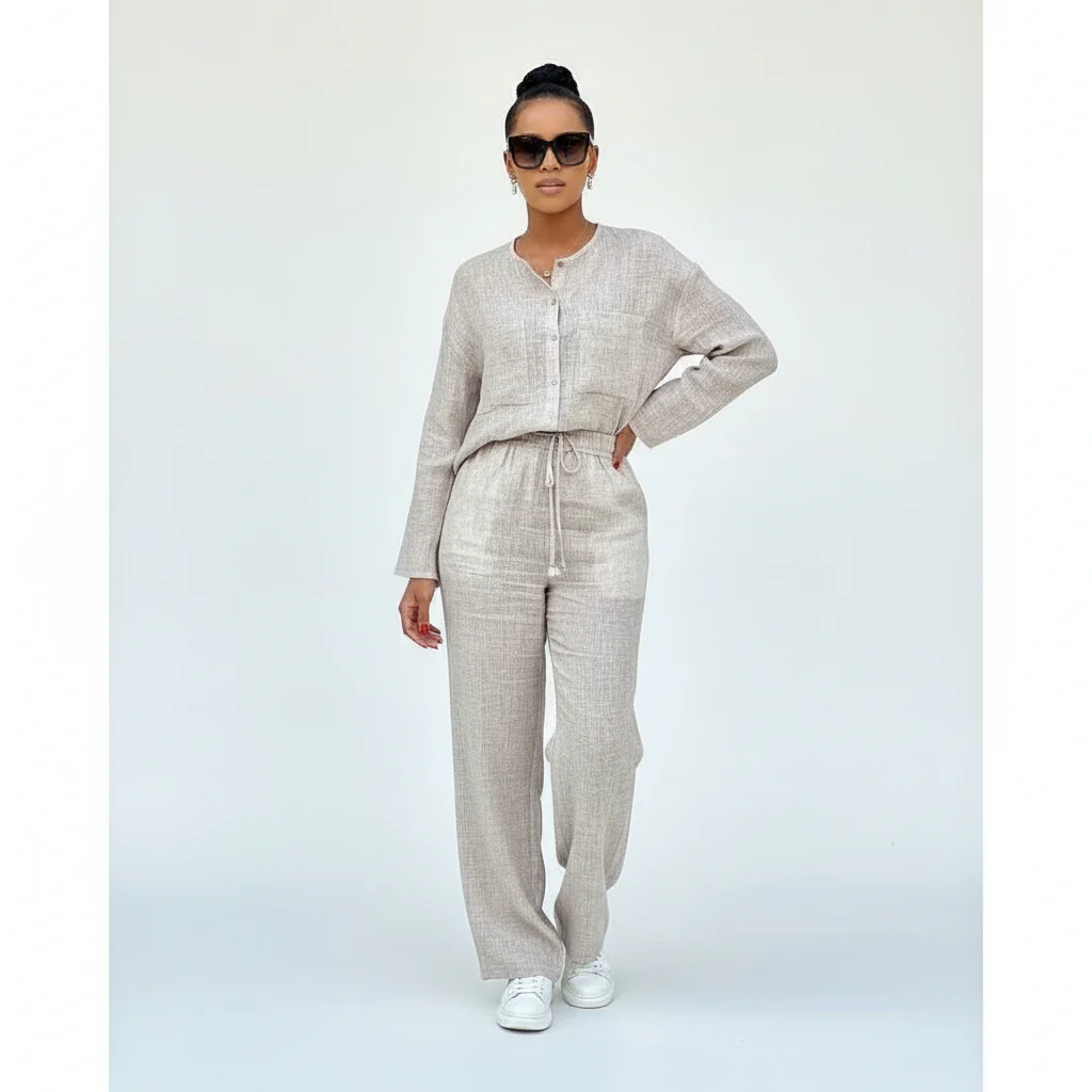 Chinese Collar 2 Piece Lounge Set