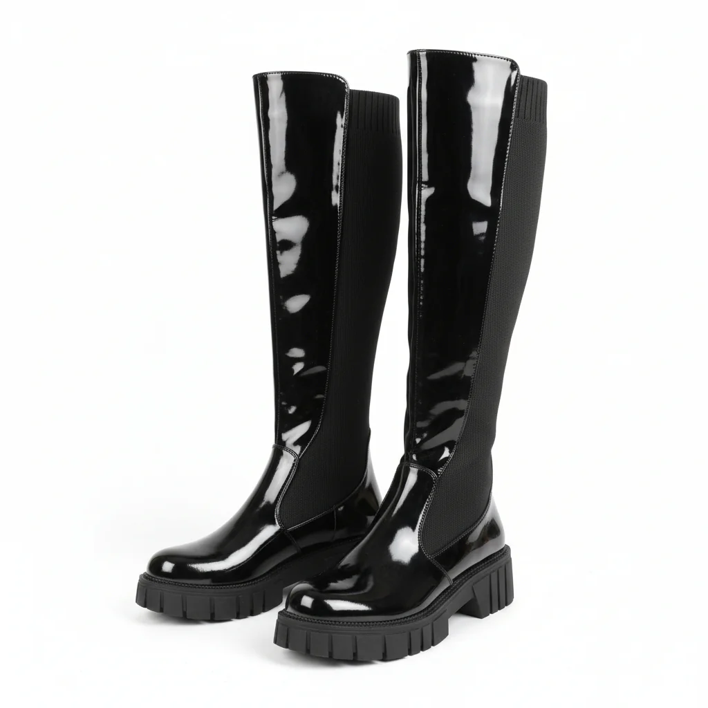 Chunk Heel Platform Boots